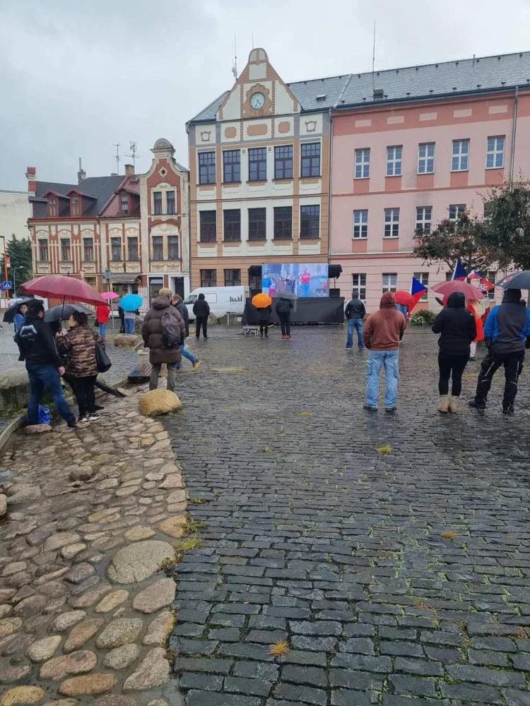 Demonstrace v Nejdku.