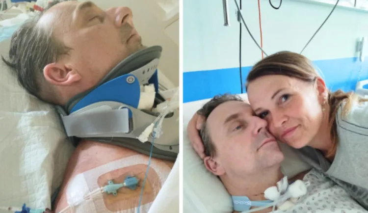 Policisté pořádají sbírku pro kolegu. Po skoku do bazénu bojuje o život