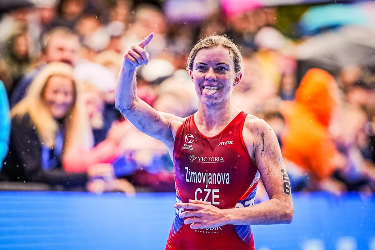 Zimovjanová obsadila při premiéře závodu MS v Karlových Varech životní osmé místo. Foto: Se svolením České triatlonové asociace