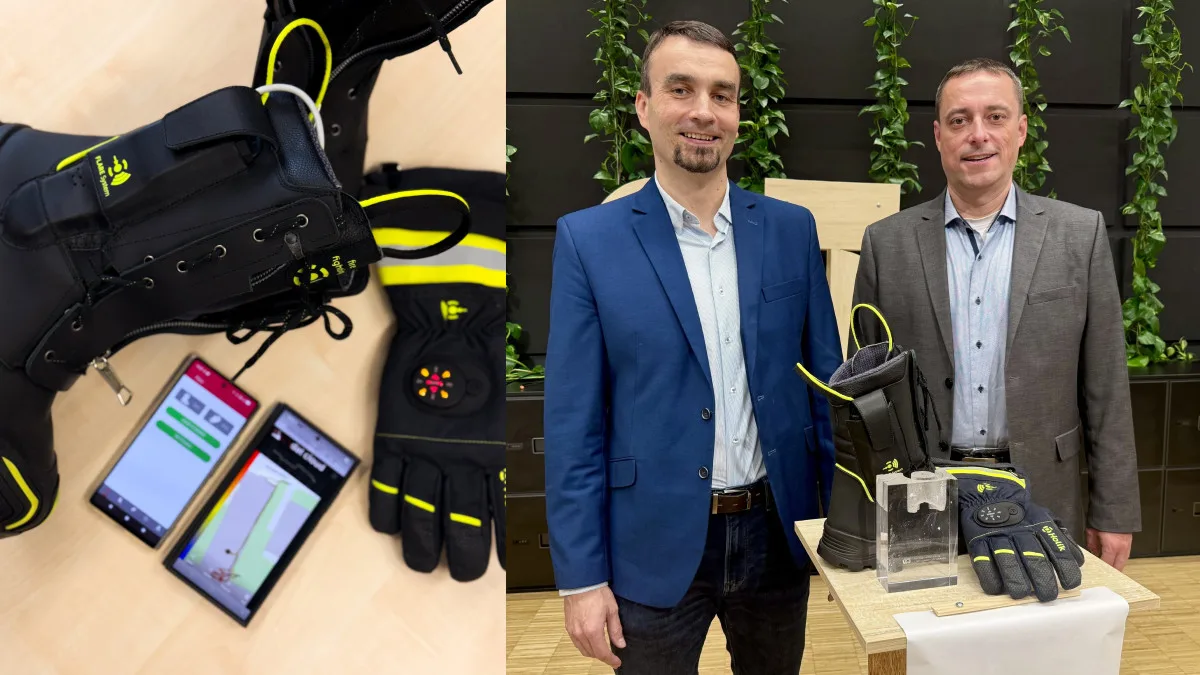 Autoři chytrých bot i rukavice Radek Soukup a Petr Kašpar