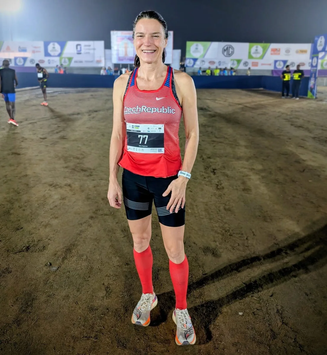 Petra Pastorová v Indii neplánovaně běžela maraton. Vyhrála, ale byla vyloučená. Foto: Se svolením Petry Pastorové