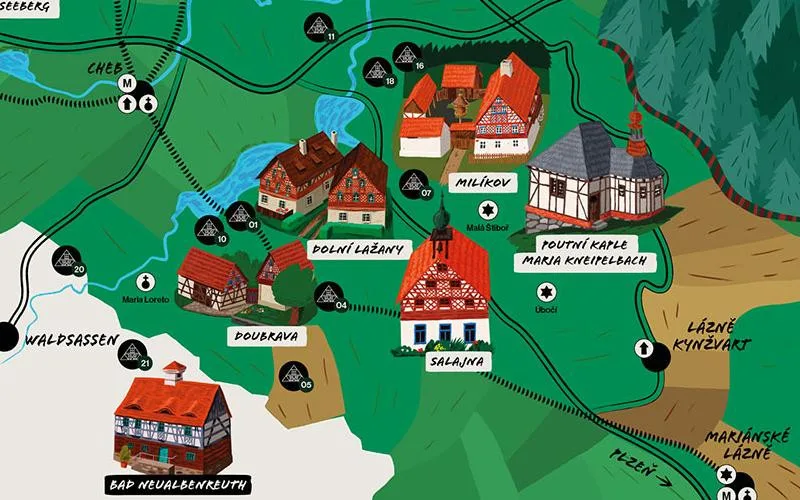 Nová mapa láká turisty na skryté poklady Chebska.
