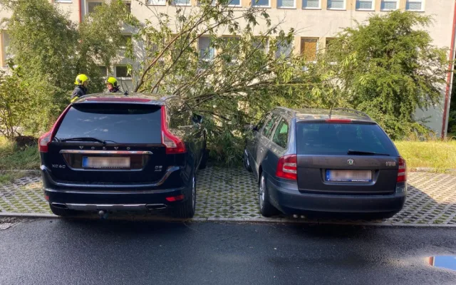FOTO : Hasiče zaměstnal silný vítr, vyjížděli k desítkám případů