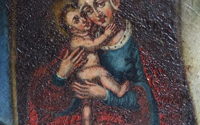 detail obrázku s P. M. Pomocnicí ze Skoku