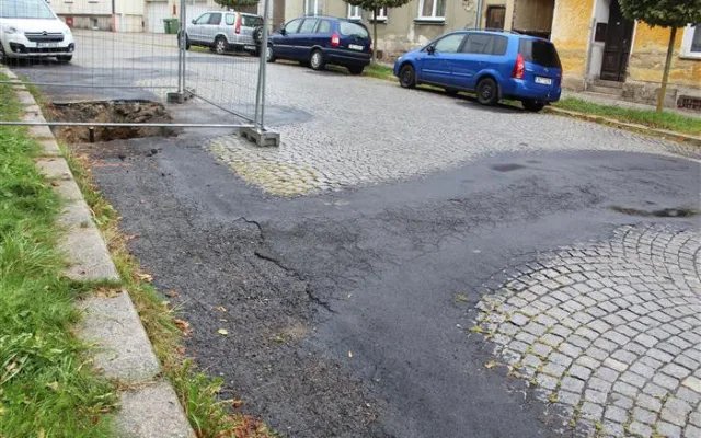 Studentská ulice před zahájením rekonstrukce
