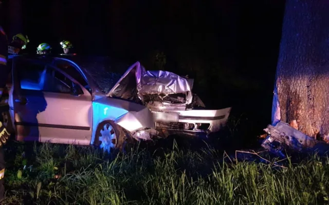 Řidič škodovky při nehodě na Karlovarsku nepřežil v noci náraz vozidla do stromu