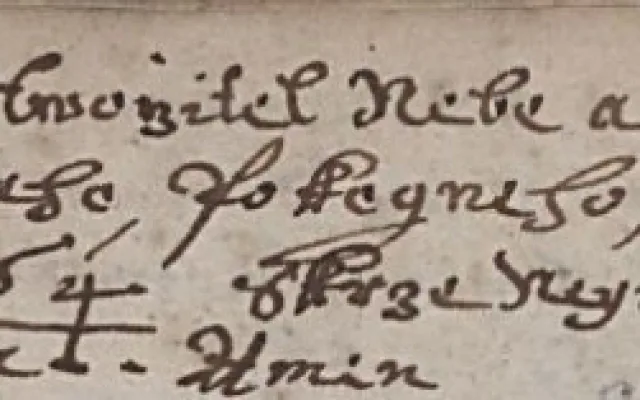 Bůh všemohoucí, stvořitel nebe a země, rač nám všem prožíti radostného, pokojného, úrodného a zdravého roku 1664 skrze nejmilejšího Pána našeho Ježíše Krista. Amen (zápis faráře v matriční knize k počínajícímu roku 1664)