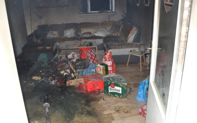 Hasiči zasahovali u požárů vánočních stromků. Dva lidé se nadýchali kouře