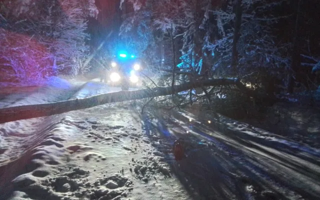 Kvůli těžkému sněhu je v Karlovarském kraji 24 000 domácností bez proudu