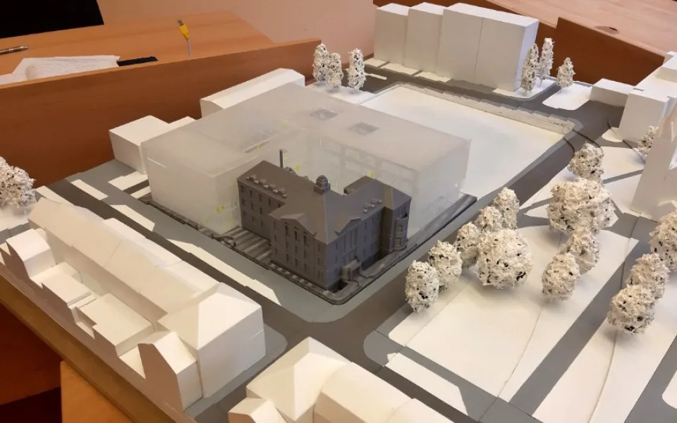 Vítězný 3D model nové karlovarské keramické školy v Rybářích