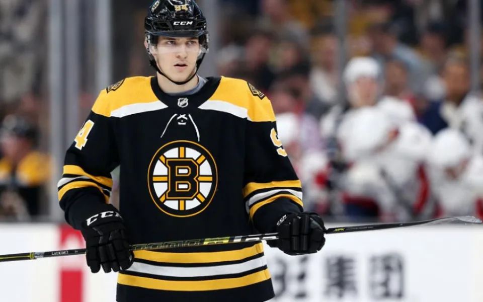 Útočník Jakub Lauko v dresu Bostonu Bruins