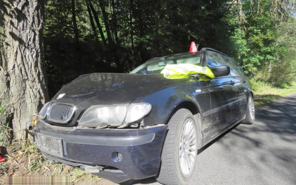 Mladá řidička nezvládla svůj vůz a narazila do stromu