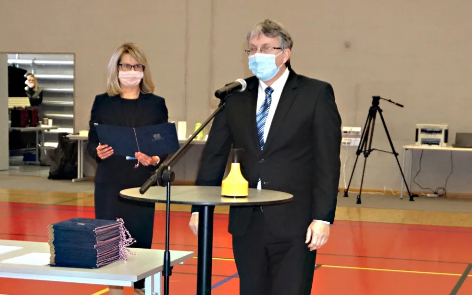 Karel Jakobec při skládání slibu krajského zastupitele