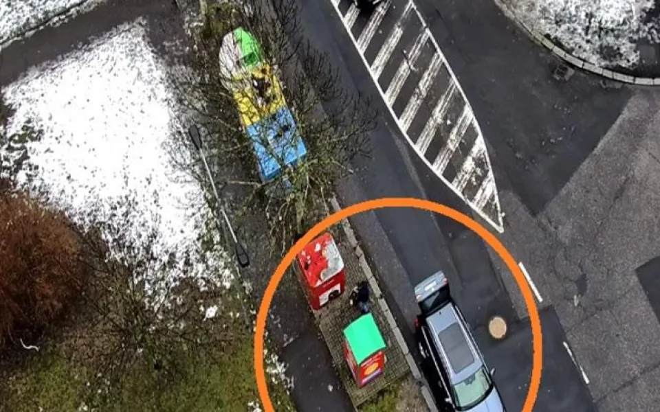 Pohled z kamerového systému městské policie Karlovy Vary