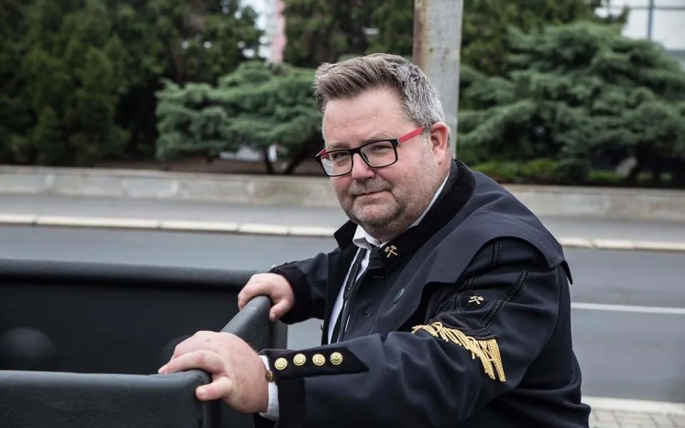 Michael Rund na hornických slavnostech v Sokolově
