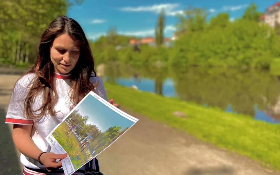 Primátorka Karlových Varů Andrea Pfeffer Ferklová s projektem náplavky