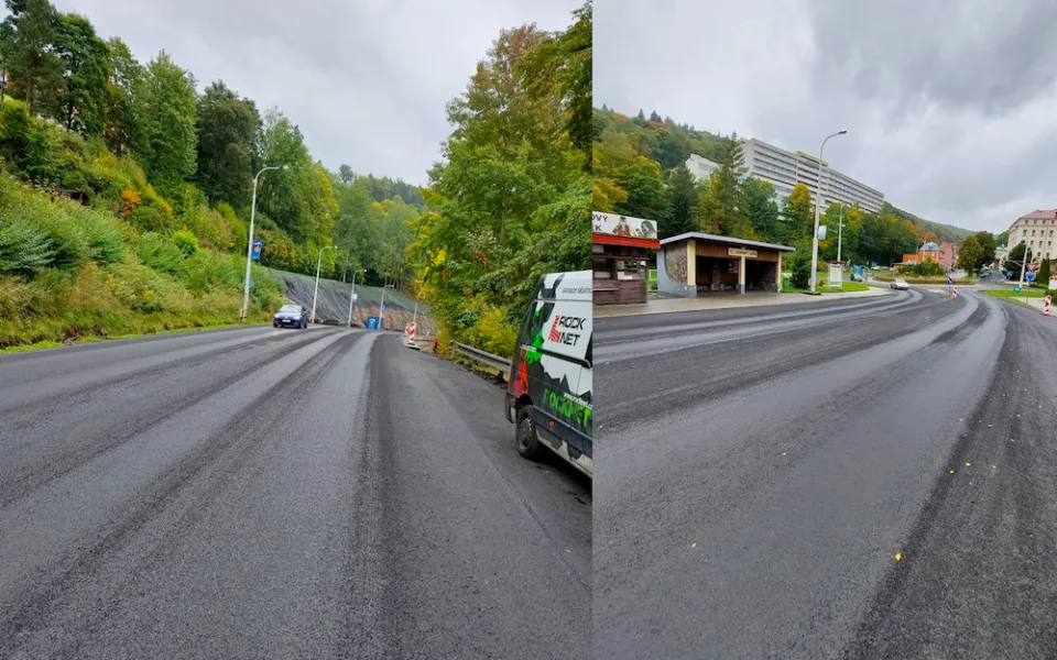 Oprava silnice a skalního svahu za 60 milionů v Jáchymově bude hotová koncem října