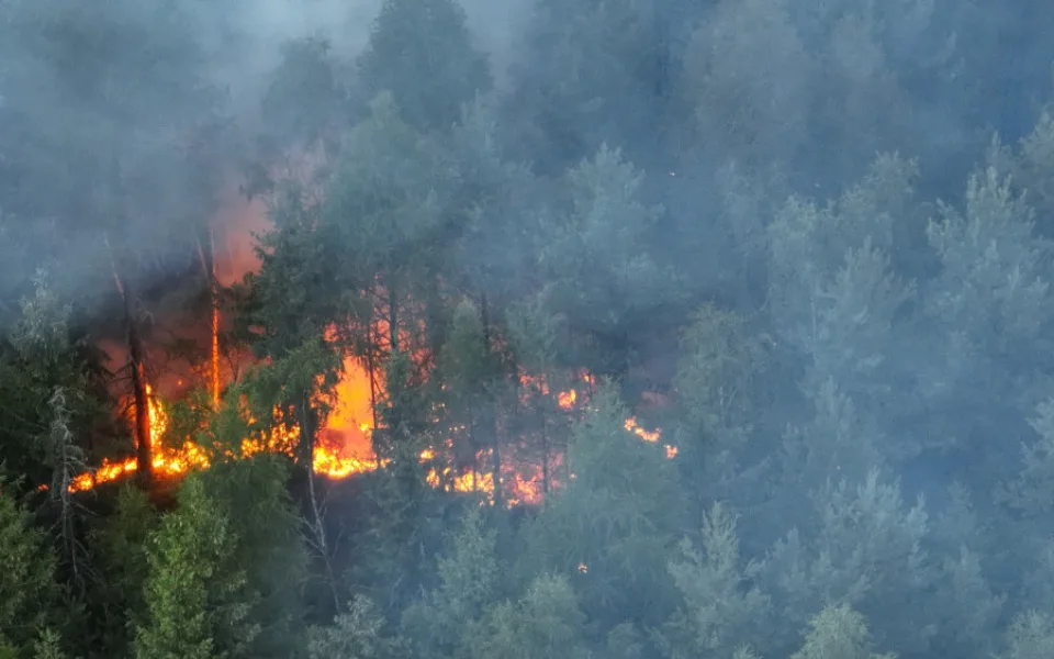 Takto hořel les na Karlovarsku před týdnem