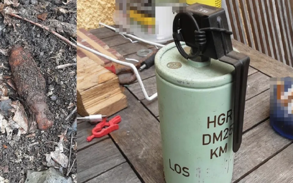 Dva lidé našli na Chebsku během jediného dne dva granáty z 2. světové války