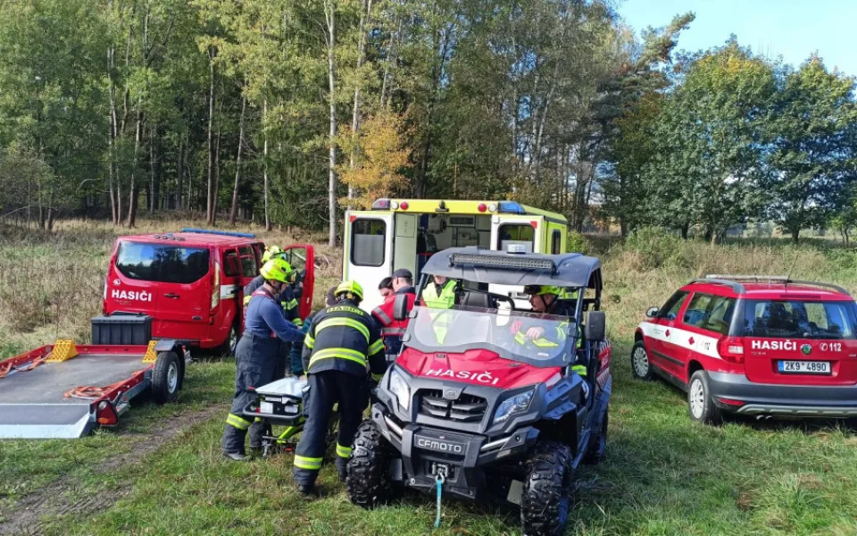 Záchrana a transport ztracených houbařů