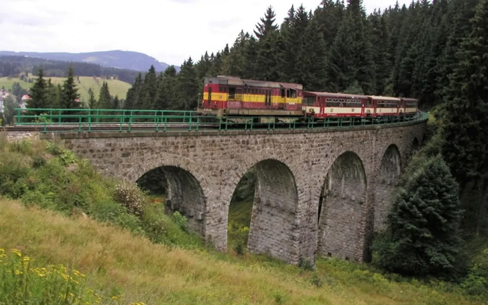 Krušnohorský semmering, historické foto. Foto: Se svolením města Nejdek