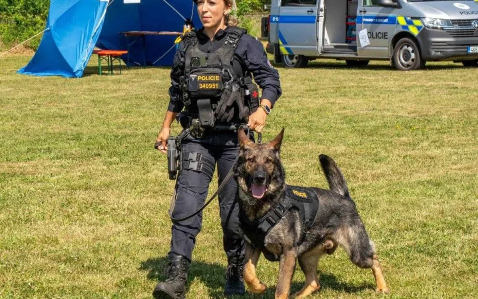 Ilustrační foto, služební pes Kaly. Foto: Se svolením Policie ČR