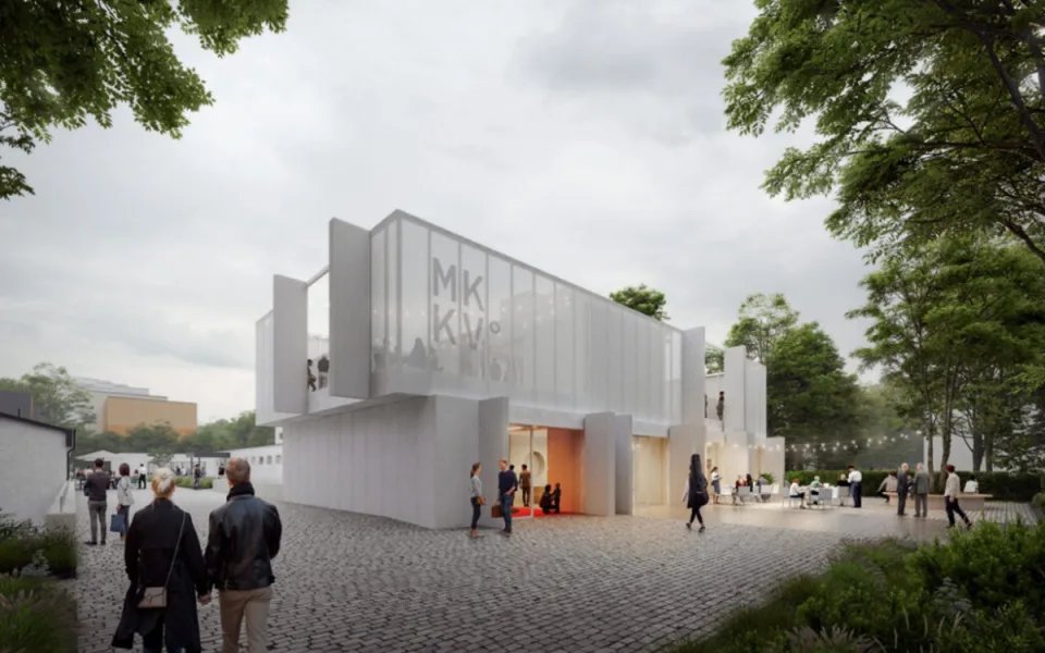 Návrh revitalizace Městské knihovny Růžový vrch z ledna 2025. Vizualizace: Se svolením Kanceláře architektury města Karlovy Vary