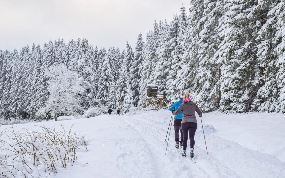 Skiareály v Krušných horách i při oblevě fungují, běžkařům ale sníh odtál