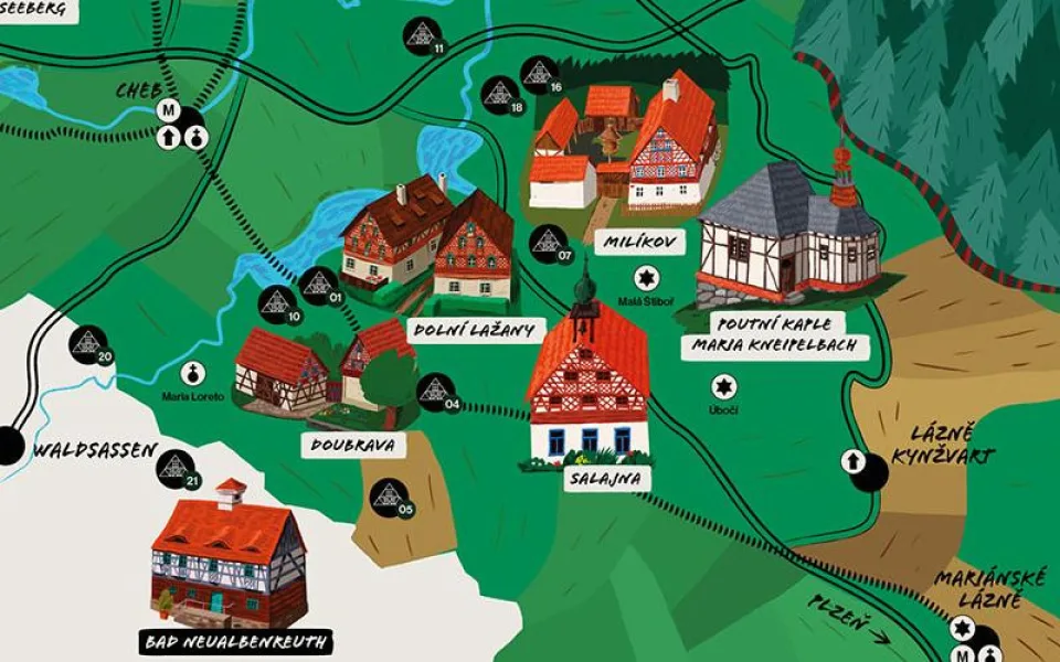 Nová mapa láká turisty na skryté poklady Chebska.