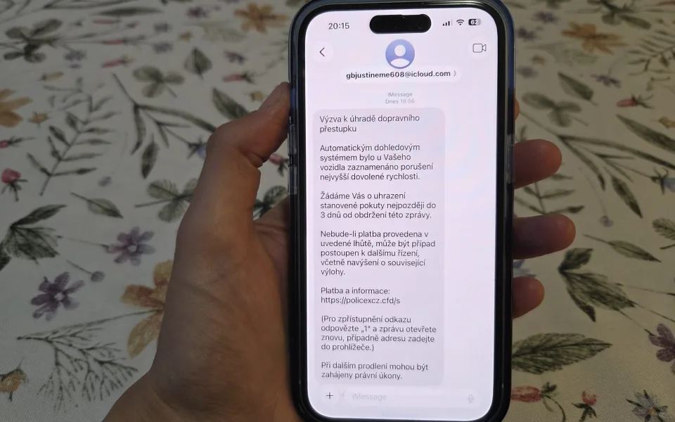 Kyberpodvodů přibývá. Aktuálně je to třeba výzva k úhradě pokuty za rychlost